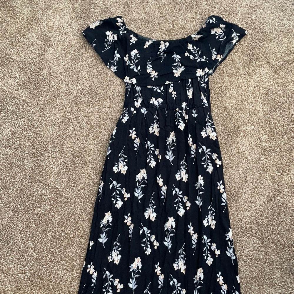 Black floral maxi from local boutique